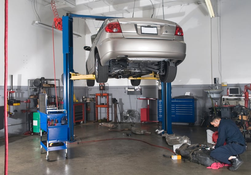 Auto Repair Shop - Car On Lift